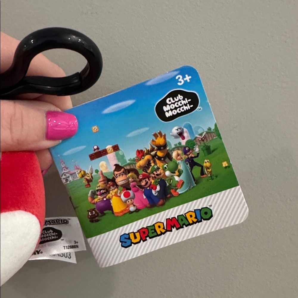 NWT! Club Mocchi Mocchi Super Mario Mushroom Plush Clip-On - Picture 8 of 10